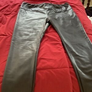 BP Black Straight Leg faux leather pants